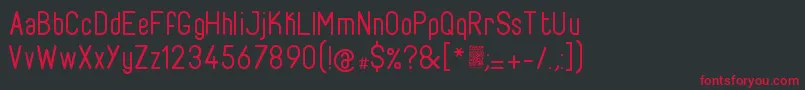 FabioloRegular Font – Red Fonts on Black Background