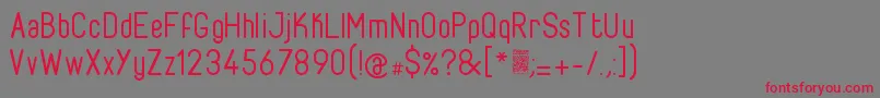 FabioloRegular-Schriftart – Rote Schriften auf grauem Hintergrund