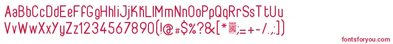 FabioloRegular-fontti – punaiset fontit valkoisella taustalla