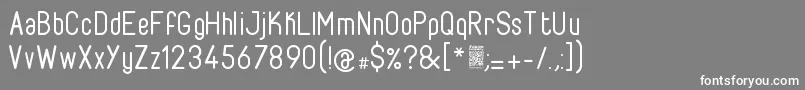 フォントFabioloRegular – 灰色の背景に白い文字