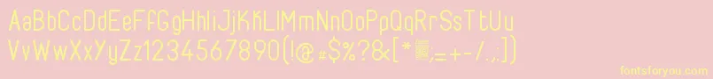 Weitere Informationen zur FabioloRegular-Schriftart FabioloRegular-Schriftart – Gelbe Schriften auf rosa Hintergrund