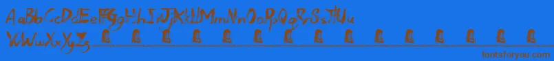 Шрифт DeadWood – коричневые шрифты на синем фоне