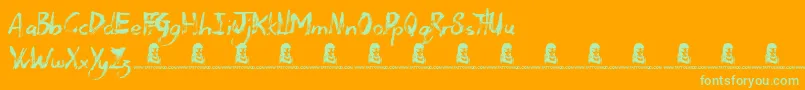 En savoir plus sur la police DeadWood Police DeadWood – polices vertes sur fond orange
