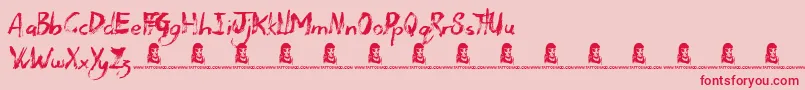 DeadWood Font – Red Fonts on Pink Background