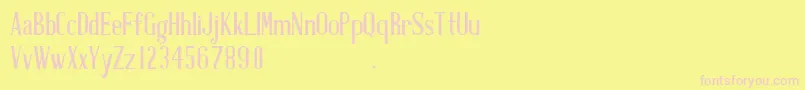 Шрифт AntiqueBookCover – розовые шрифты на жёлтом фоне