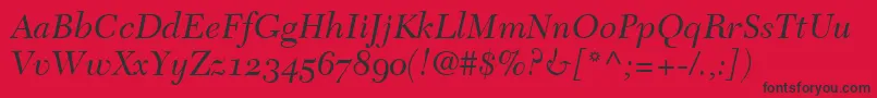 TycoonOldstyleSsiNormal Font – Black Fonts on Red Background