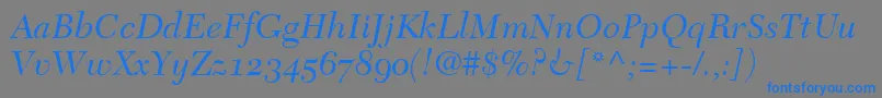 TycoonOldstyleSsiNormal Font – Blue Fonts on Gray Background