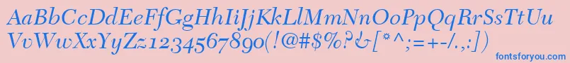 TycoonOldstyleSsiNormal Font – Blue Fonts on Pink Background