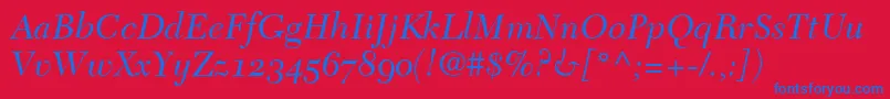 TycoonOldstyleSsiNormal Font – Blue Fonts on Red Background