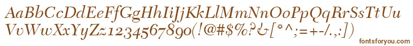 TycoonOldstyleSsiNormal Font – Brown Fonts on White Background