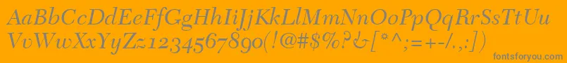 TycoonOldstyleSsiNormal Font – Gray Fonts on Orange Background