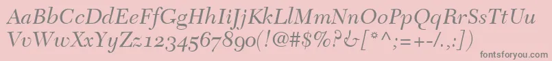 TycoonOldstyleSsiNormal Font – Gray Fonts on Pink Background