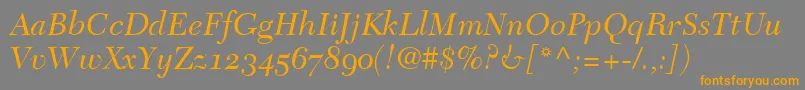 TycoonOldstyleSsiNormal Font – Orange Fonts on Gray Background