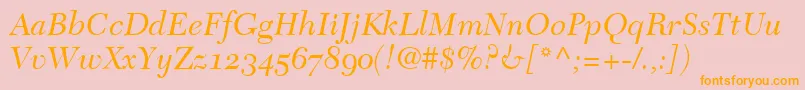 TycoonOldstyleSsiNormal Font – Orange Fonts on Pink Background