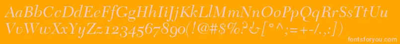 TycoonOldstyleSsiNormal Font – Pink Fonts on Orange Background