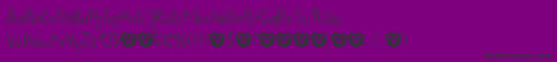 DkKonditorei Font – Black Fonts on Purple Background