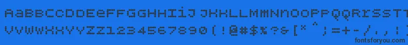 Bpdotsunicasediamondbold Font – Black Fonts on Blue Background