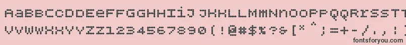 Bpdotsunicasediamondbold-Schriftart – Schwarze Schriften auf rosa Hintergrund