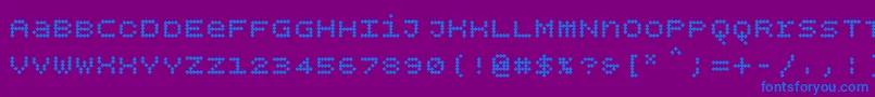 Шрифт Bpdotsunicasediamondbold – синие шрифты на фиолетовом фоне