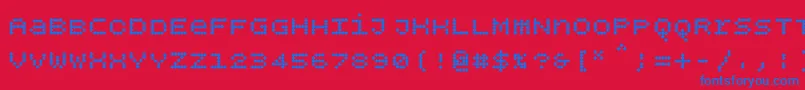 Bpdotsunicasediamondbold Font – Blue Fonts on Red Background