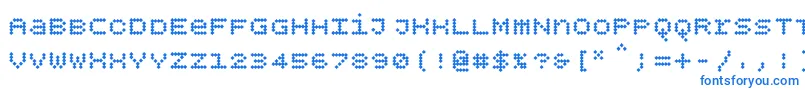 Bpdotsunicasediamondbold Font – Blue Fonts on White Background
