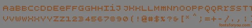 Bpdotsunicasediamondbold Font – Brown Fonts on Gray Background