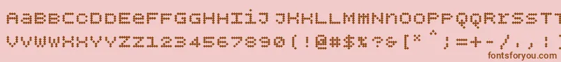 Bpdotsunicasediamondbold Font – Brown Fonts on Pink Background