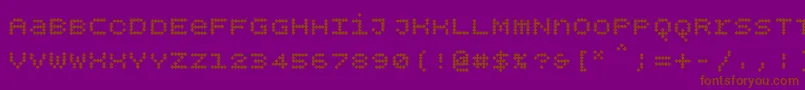 Bpdotsunicasediamondbold Font – Brown Fonts on Purple Background