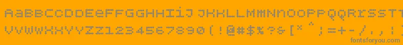 Bpdotsunicasediamondbold Font – Gray Fonts on Orange Background