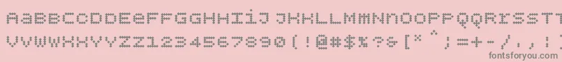 Bpdotsunicasediamondbold Font – Gray Fonts on Pink Background