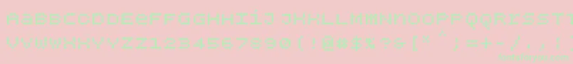 Bpdotsunicasediamondbold Font – Green Fonts on Pink Background