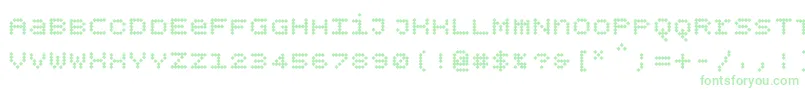 Шрифт Bpdotsunicasediamondbold – зелёные шрифты на белом фоне