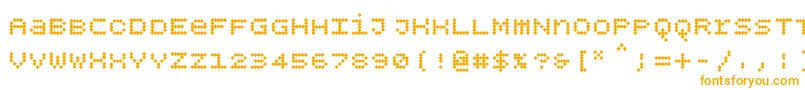 Bpdotsunicasediamondbold Font – Orange Fonts on White Background