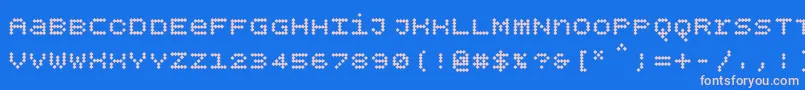 Шрифт Bpdotsunicasediamondbold – розовые шрифты на синем фоне