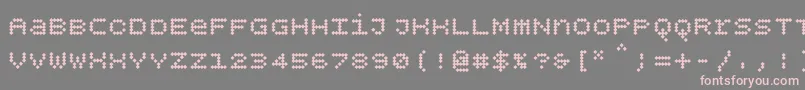 Bpdotsunicasediamondbold Font – Pink Fonts on Gray Background