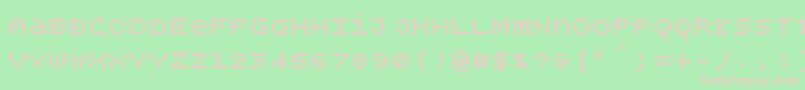 Bpdotsunicasediamondbold Font – Pink Fonts on Green Background