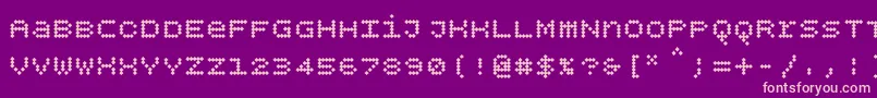 Bpdotsunicasediamondbold Font – Pink Fonts on Purple Background