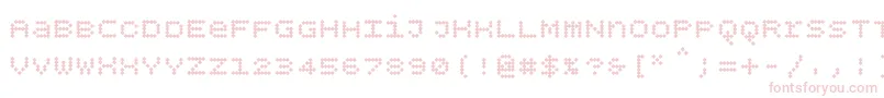 Шрифт Bpdotsunicasediamondbold – розовые шрифты на белом фоне