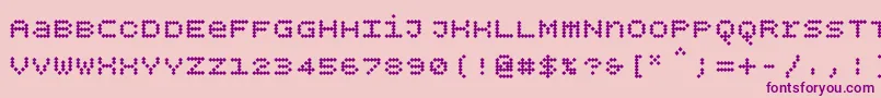 Bpdotsunicasediamondbold Font – Purple Fonts on Pink Background