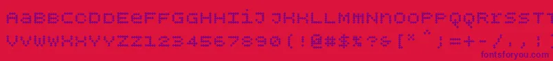Bpdotsunicasediamondbold Font – Purple Fonts on Red Background