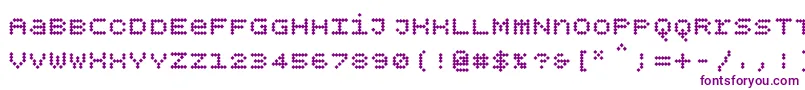 Bpdotsunicasediamondbold Font – Purple Fonts on White Background