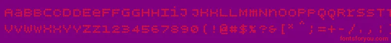 フォントBpdotsunicasediamondbold – 紫の背景に赤い文字