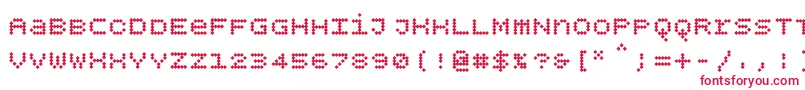 Bpdotsunicasediamondbold Font – Red Fonts on White Background