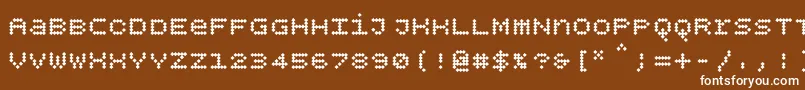 Шрифт Bpdotsunicasediamondbold – белые шрифты на коричневом фоне