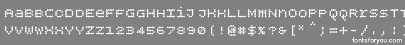 Bpdotsunicasediamondbold Font – White Fonts on Gray Background