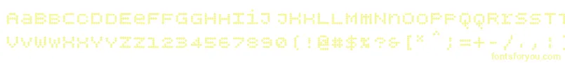 Bpdotsunicasediamondbold Font – Yellow Fonts on White Background