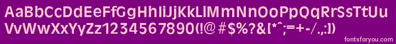 RavennaserialBold Font – Pink Fonts on Purple Background