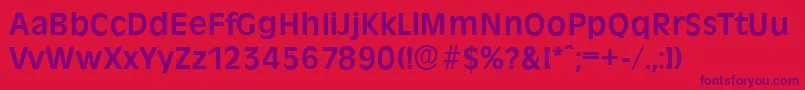 RavennaserialBold Font – Purple Fonts on Red Background
