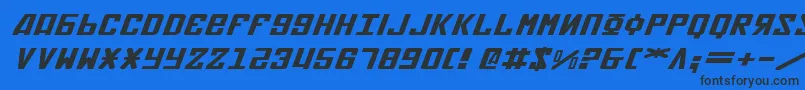 Soviet2eei Font – Black Fonts on Blue Background