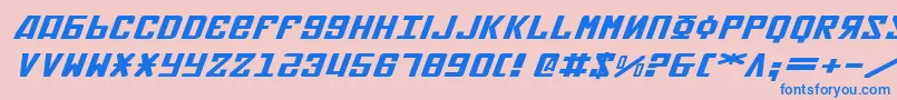 Soviet2eei-Schriftart – Blaue Schriften auf rosa Hintergrund